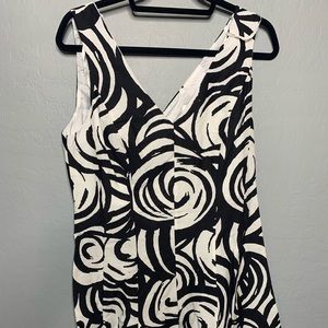 Black and White Floral Dipped